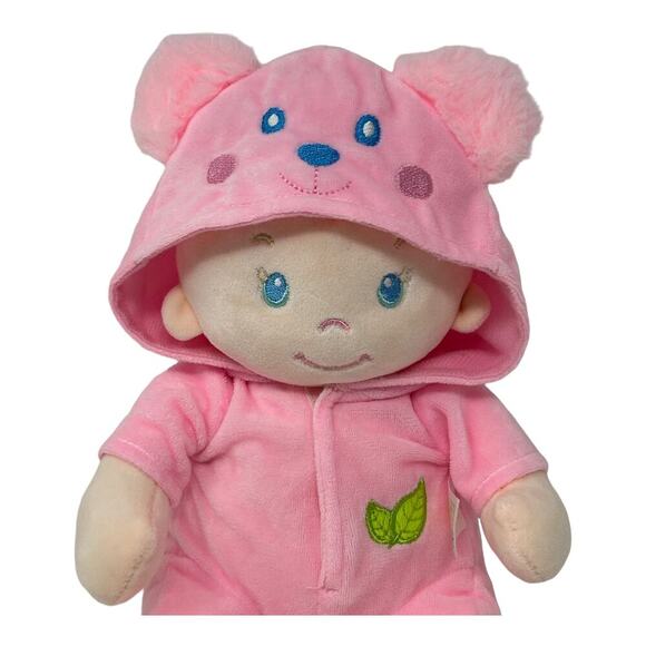 June Garden 12" Sweet Dolly Frida Stuffed Ultra Soft Baby Bear Doll Pink Outfit - Picture 3 of 16